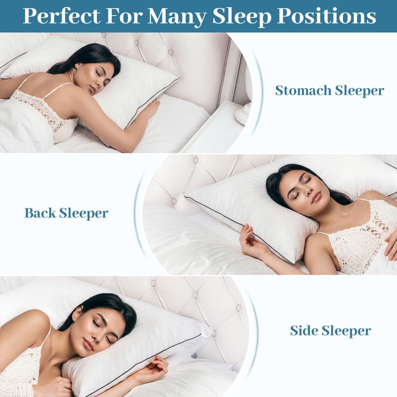 Pillows Queen Size Set of 2, Bed Pillows for Side, Back and Stomach Sleepers, Super Soft Down Alternative Filling, Lu... - Image 5