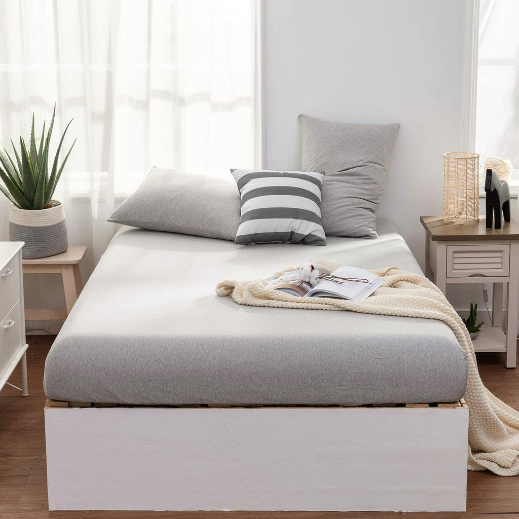 Jersey Knit Full Size Sheets 4pc|100% T-Shirt Cotton Blend Super Soft Breathable Jersey Sheets Full Size Bed, Stretch... - Image 2