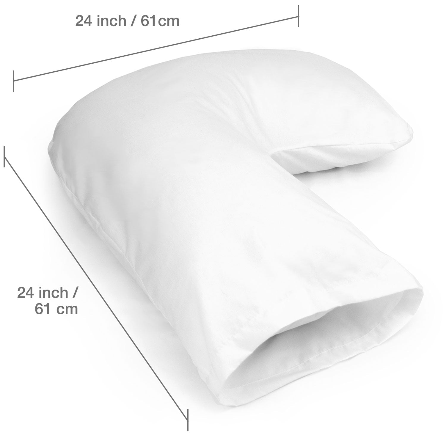 DMI Hugg-A-Pillow 17" x 22" Bed Pillow White 554-7915-1900 - Image 3