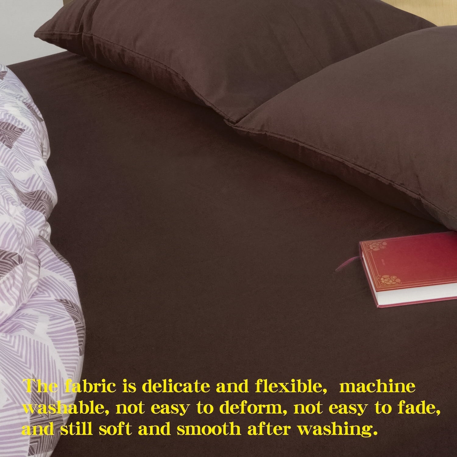 Premium 1800 Series Microfiber Queen Fitted Sheet with Deep Pocket, Ultra Soft and Breathable Fitted Bed Sheet, 60x80... - Image 3