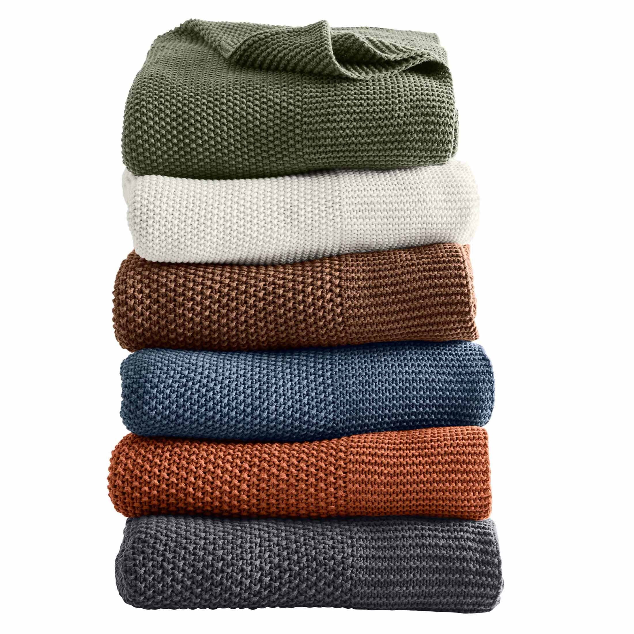 Chunky Knit Papyrus Throw, Cotton-Blend, 50"x60", 2.3 lb, All Ages - Image 6