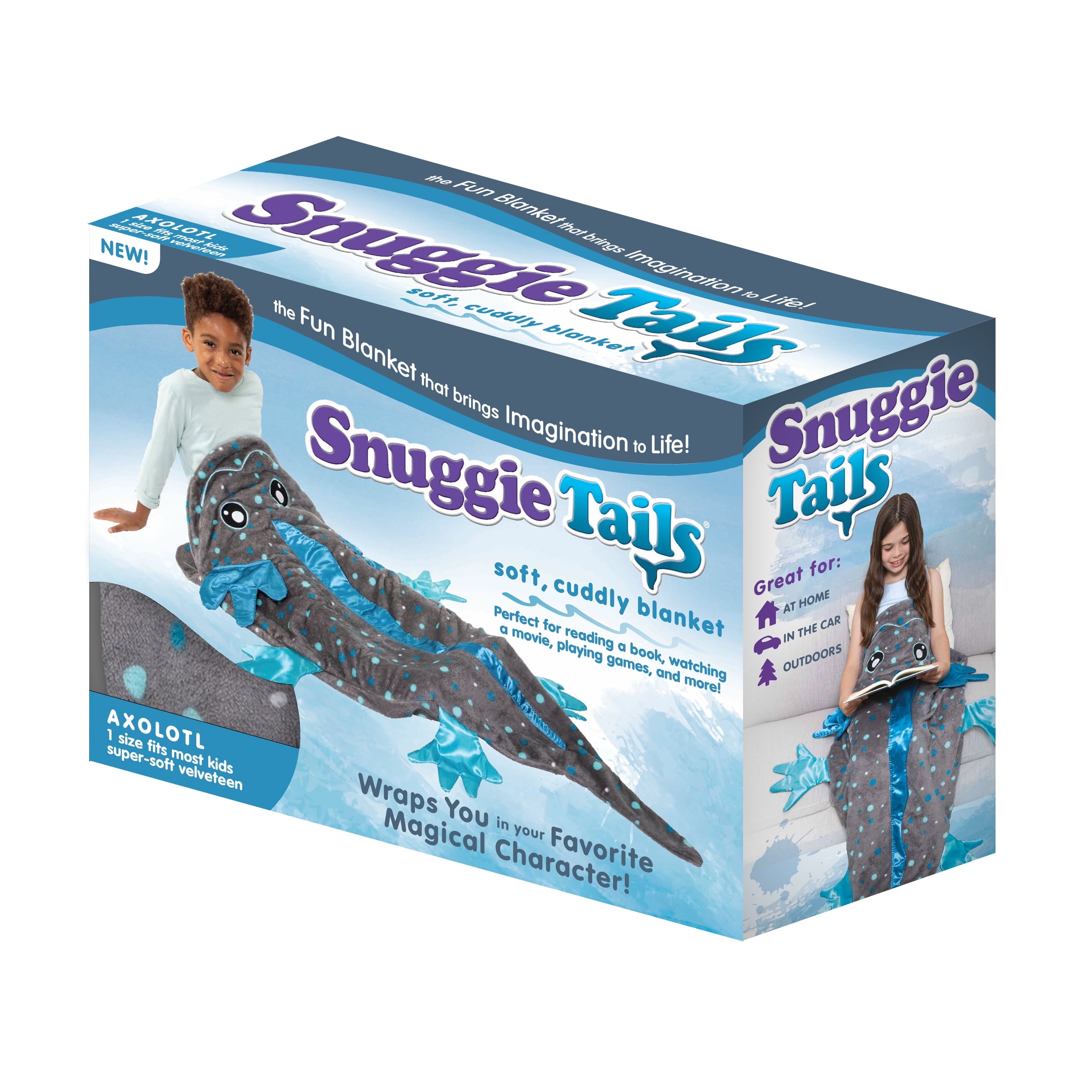 Tails, The Original Wearable Blanket with Sleeves, Super Soft Throw Fleece, Axolotl, Ages 5+ - Image 5