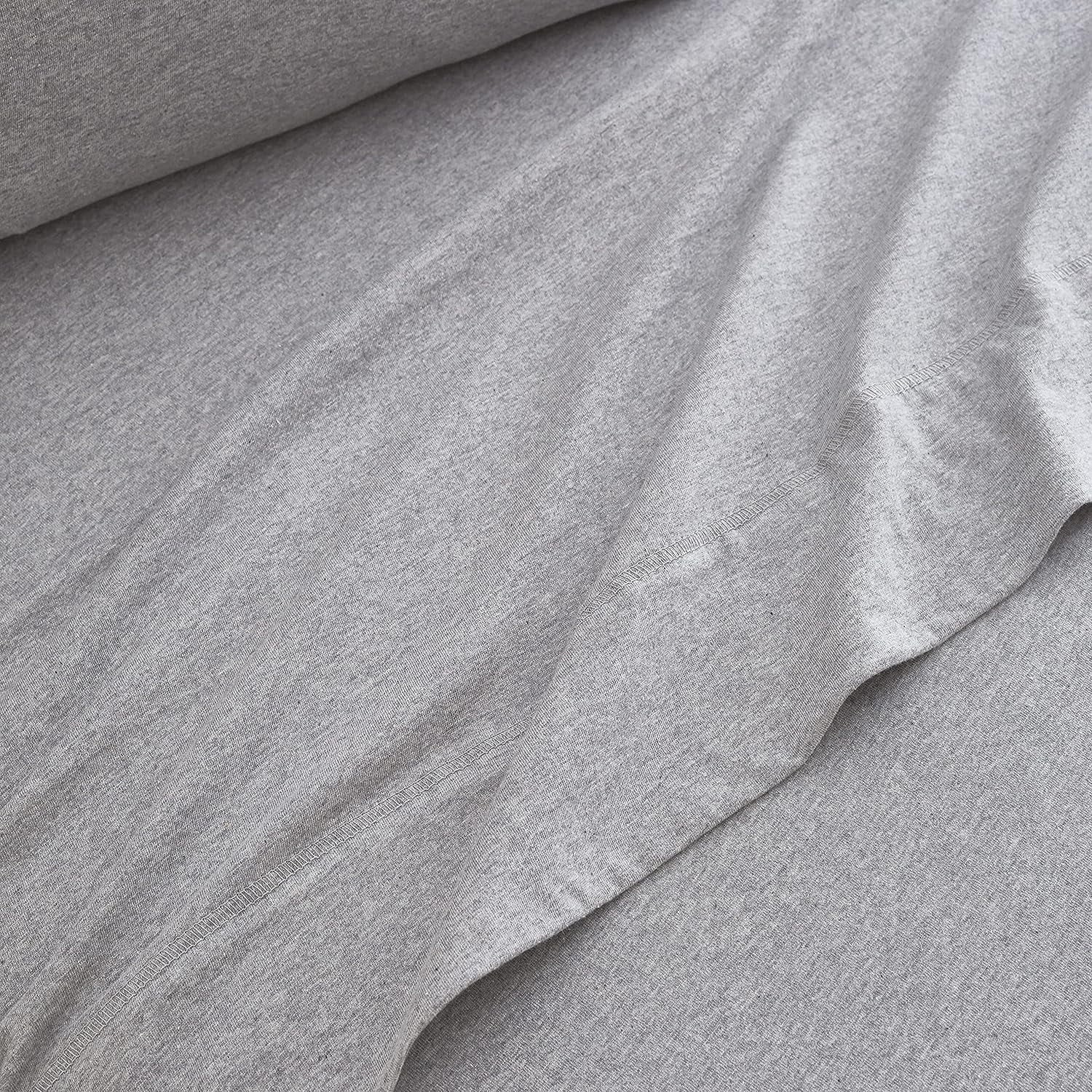 Jersey Knit Full Size Sheets 4pc|100% T-Shirt Cotton Blend Super Soft Breathable Jersey Sheets Full Size Bed, Stretch... - Image 5