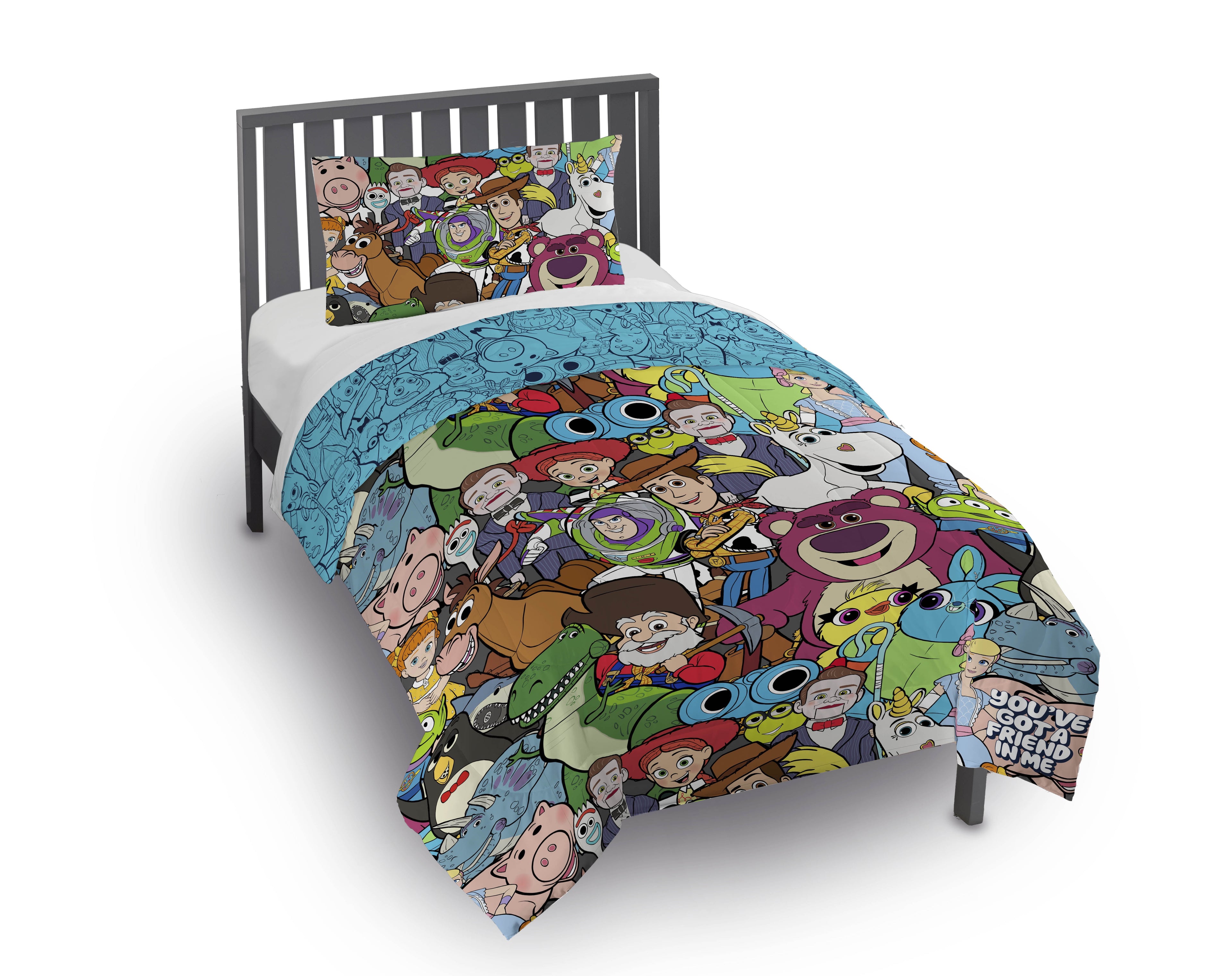 Toy Story You've Got a Friend Reversible Comforter and Pillowcase Set, Twin/Full, Kids Bedding - Image 2