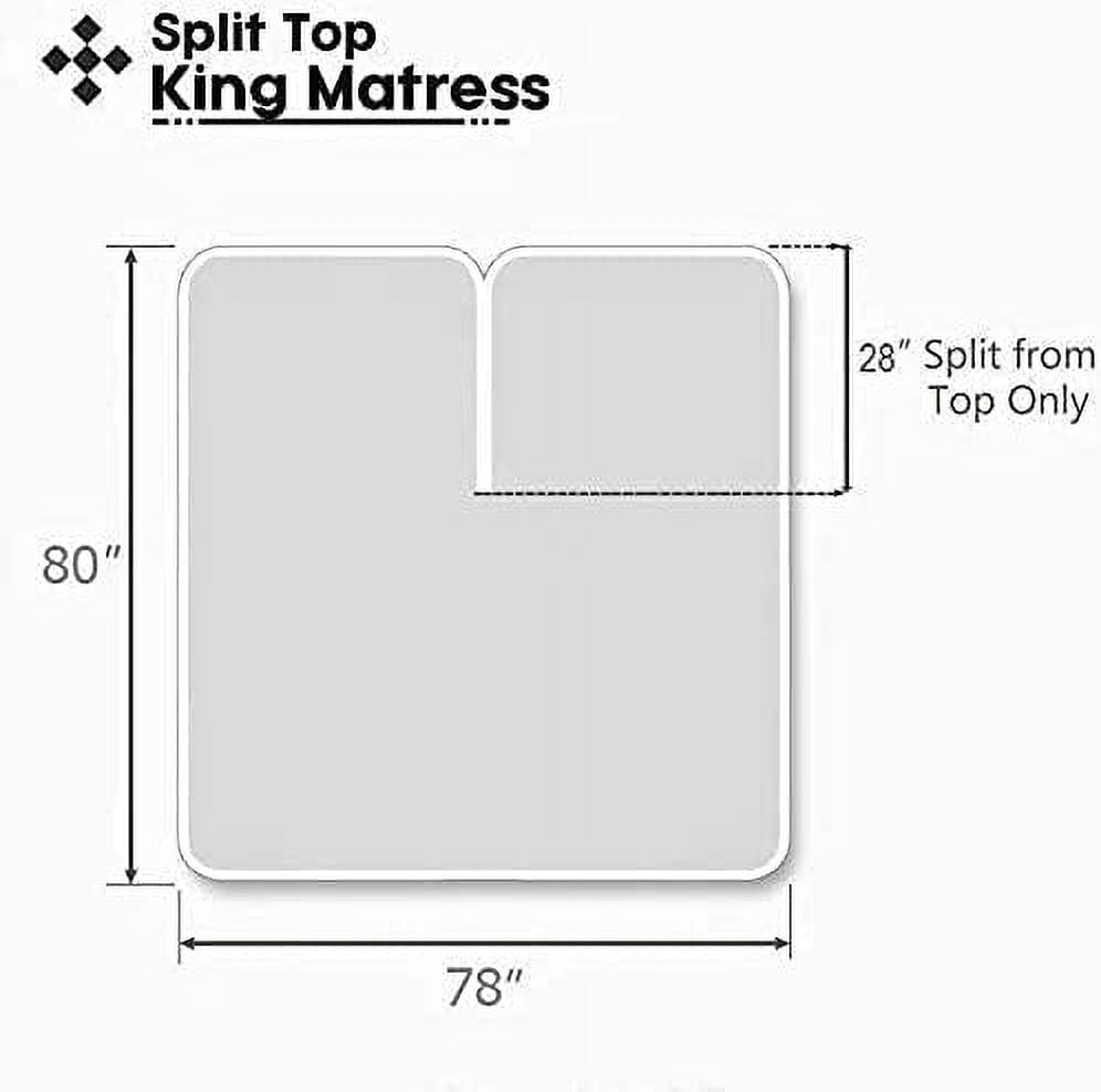 Top Split-King: Adjustable King Bed Sheets - Bed Sheet Set - 100% Egyptian Cotton - 800 Thread Count - 15 Inch Deep P... - Image 2