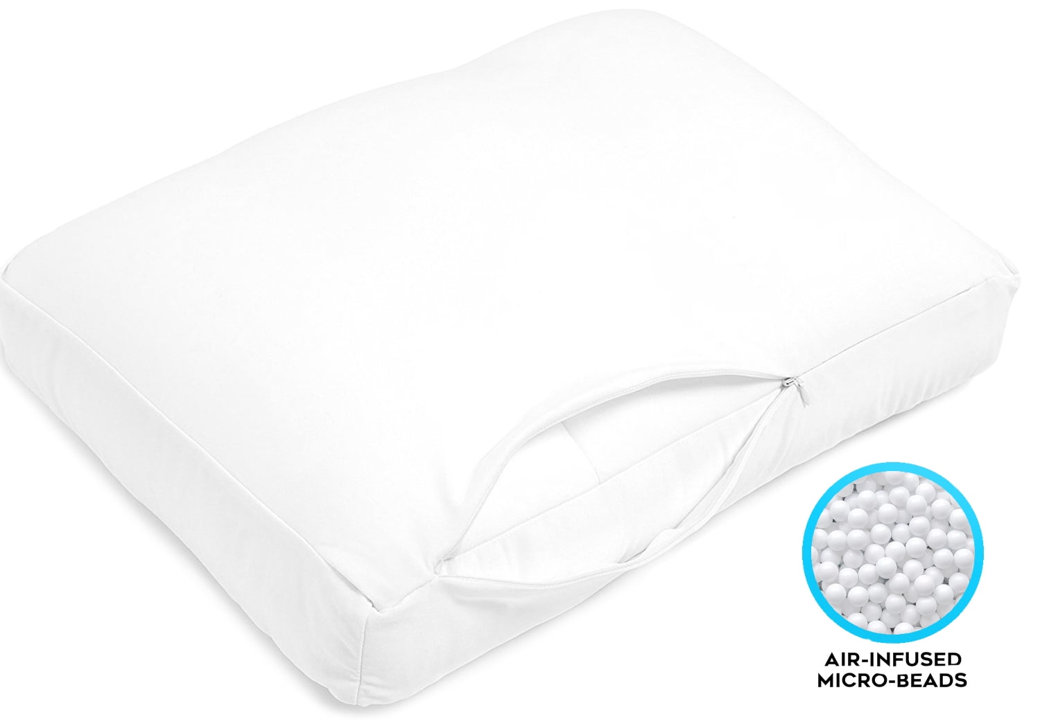 Deluxe Comfort Microbead Cloud Pillow Bed, X-Large, White - Image 5