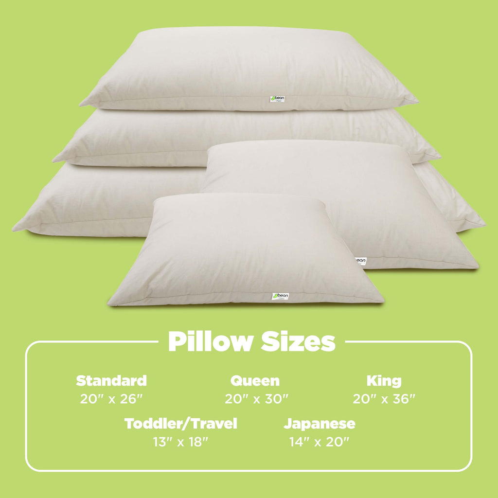 Kapok 20x26" Standard Bed Pillow – Organic Cotton Fabric Soft Sleeping Pillow - Made in USA - Image 5