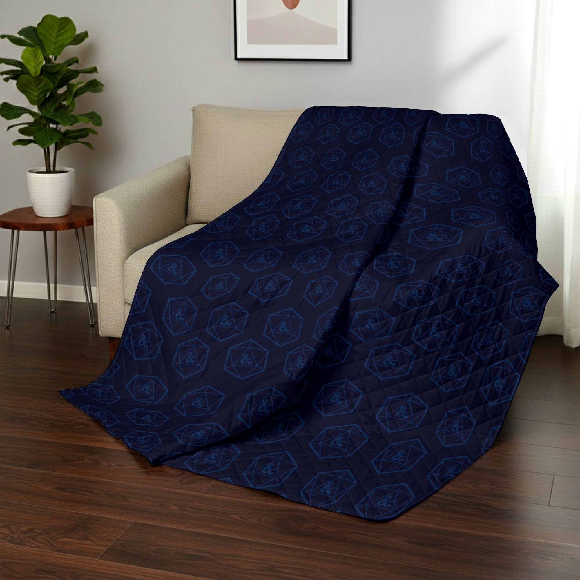 Dragons And Dice Quilted Throw Blanket 60x80 inches, Kids Character Bedding - Image 5