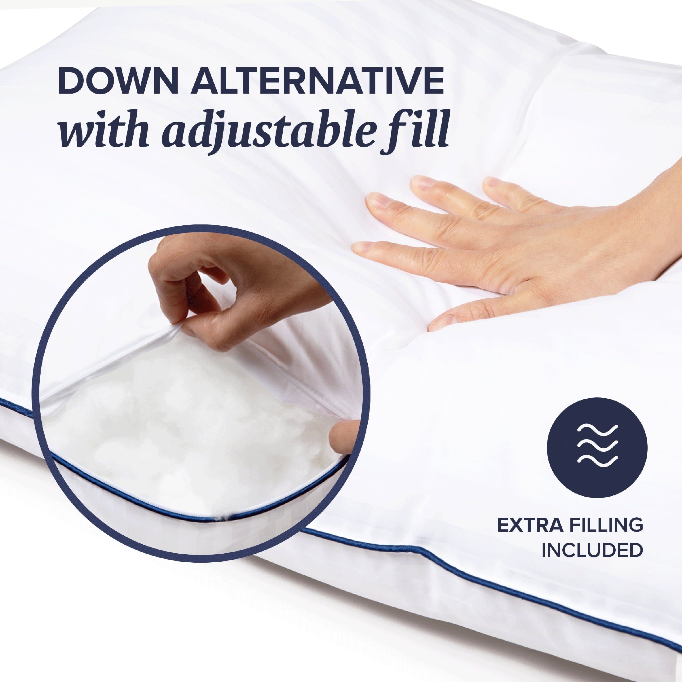Beckham Hotel Collection Customizable Down Alternative Queen Pillow 1 Pack, Adult - Image 2