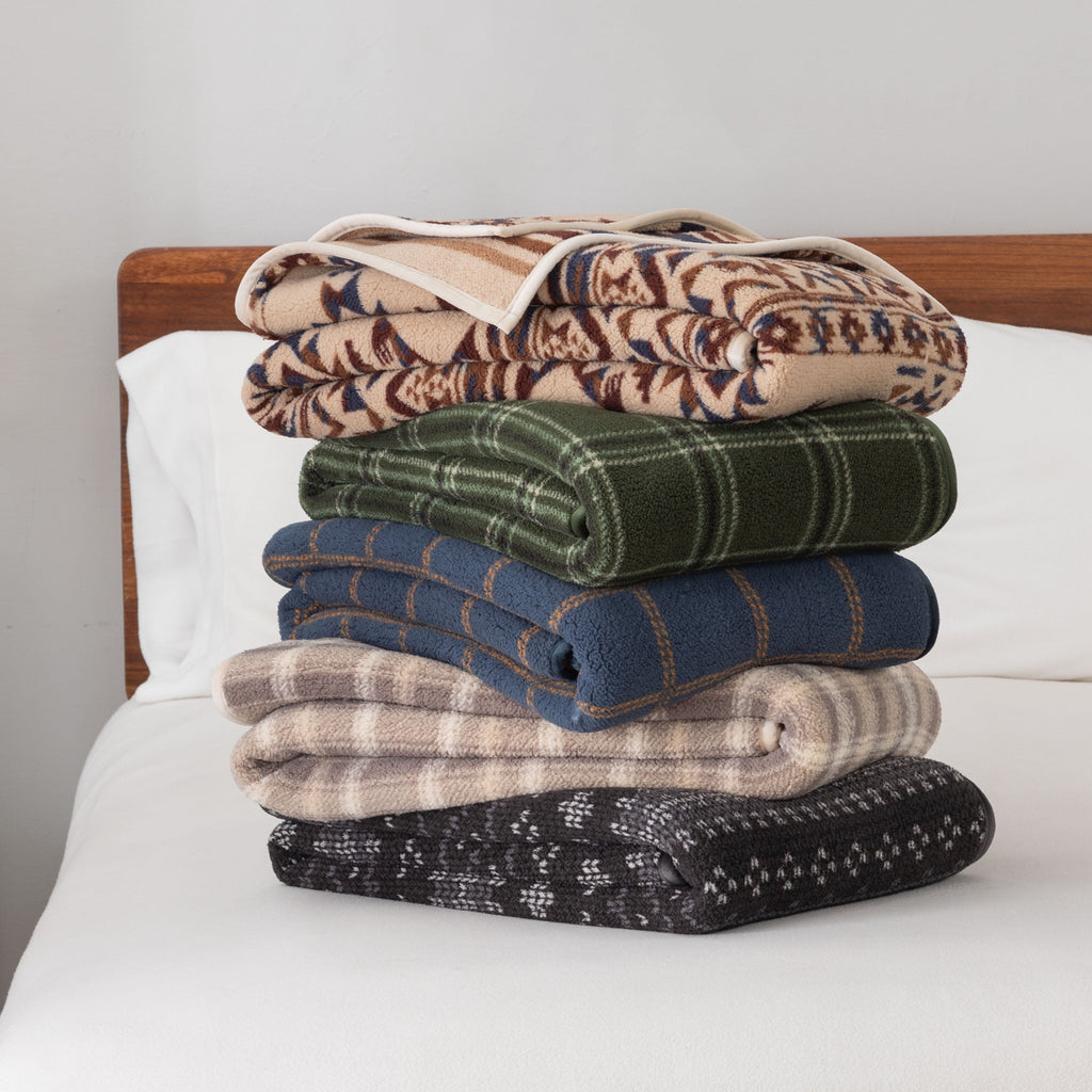 Berkshire Life Reversible Printed Hampshire Soft Throw Blanket, Glacier Fair Isle - Image 6