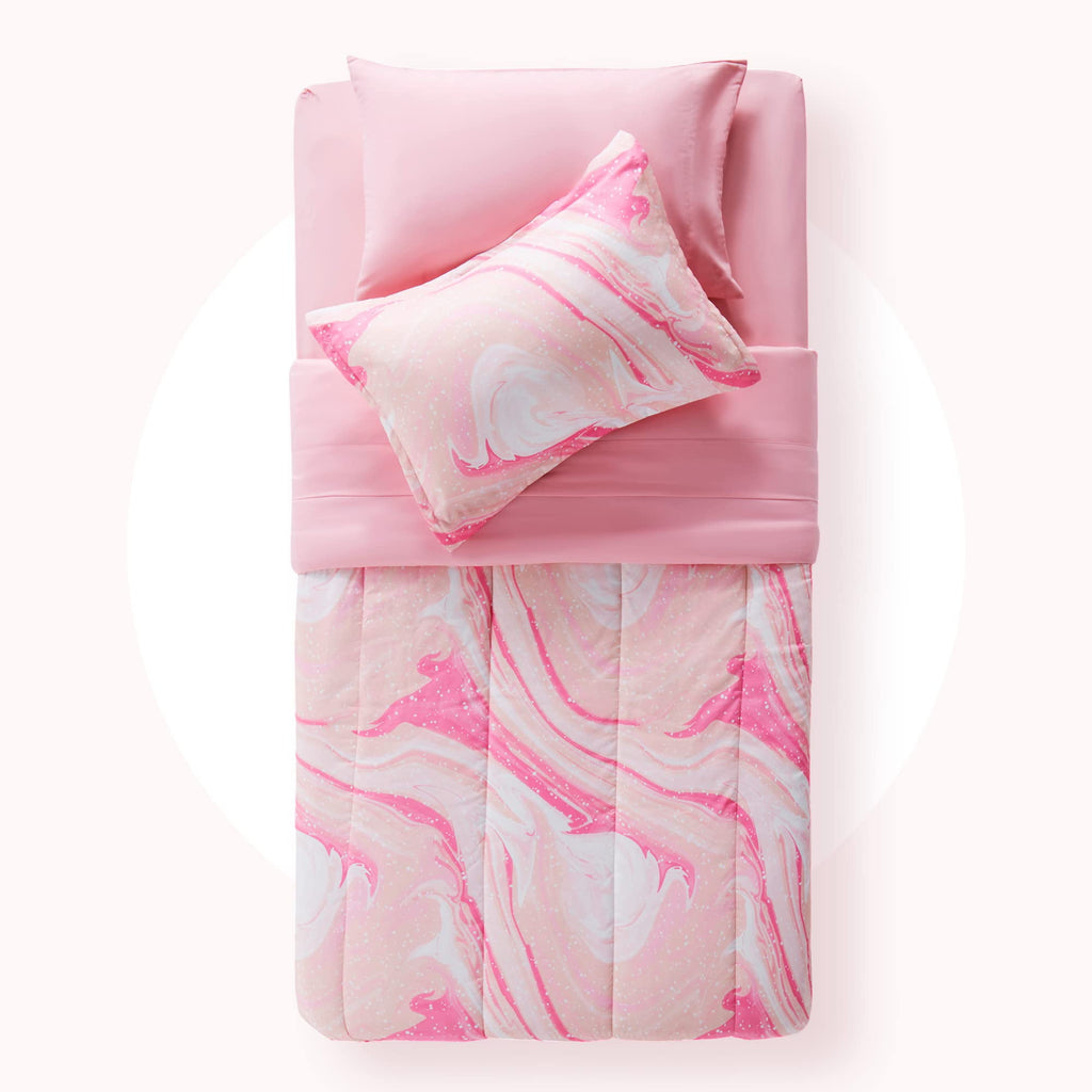 Kids Twin Bedding Comforter Set - 5 Pieces Super Cute & Soft Bedding Sets & Collections with Comforter, Sheet, Pillow... - Image 2
