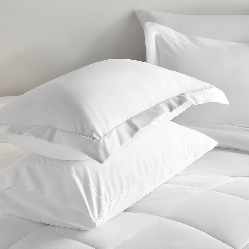 Sleepdown Comforter Set 7-Piece Bed in a Bag - Adult, White, Queen - Image 6