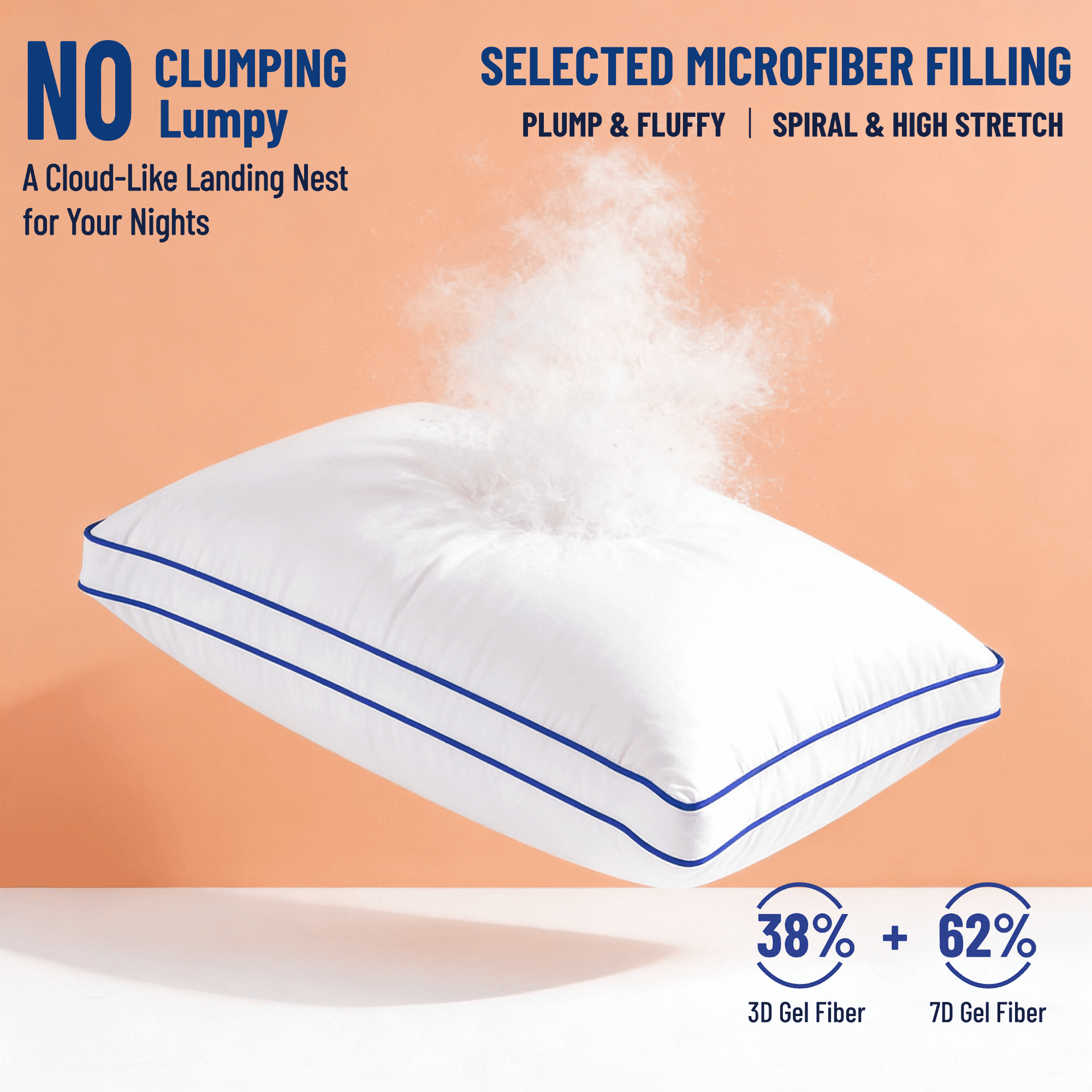 JOODOU Pillows Queen Size Set of 2 Bed Pillows 2 Pack Down Alternative Hotel Pillows for Side Sleepers and Back Sleepers Gusseted Cooling Pi - Image 3