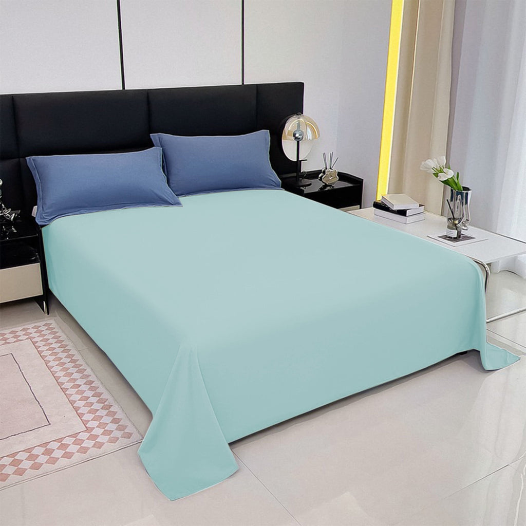 Under $5 Clearance! InsCrazy Bed Sheet, 100% Cotton Household Solid Color, Soft and breathable Bed Sheet Piece 66 x 96" - Image 3