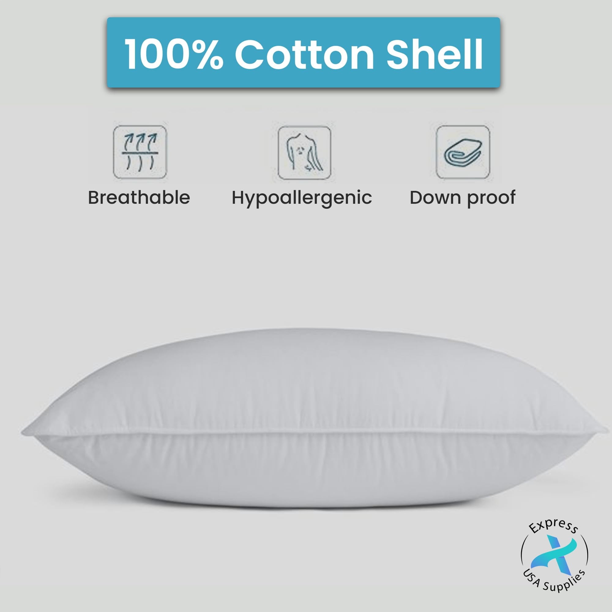 2-Pack Standard Bed Pillows – Soft, Breathable & Hypoallergenic for Better Sleep - Image 2