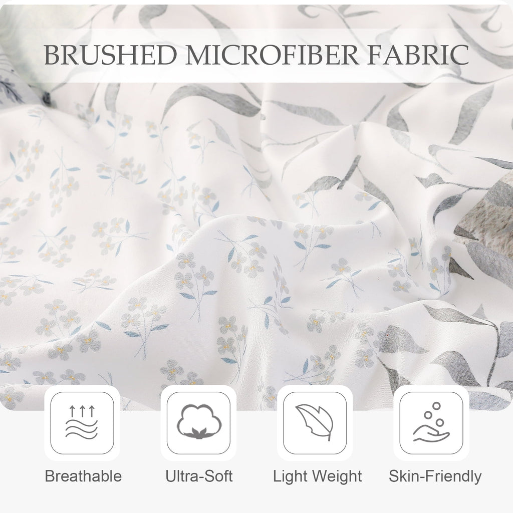 3-Piece Patchwork King Size Comforter Set, Microfiber Bedding Down Alternative Comforter for All Seasons with 2 Pillo... - Image 2