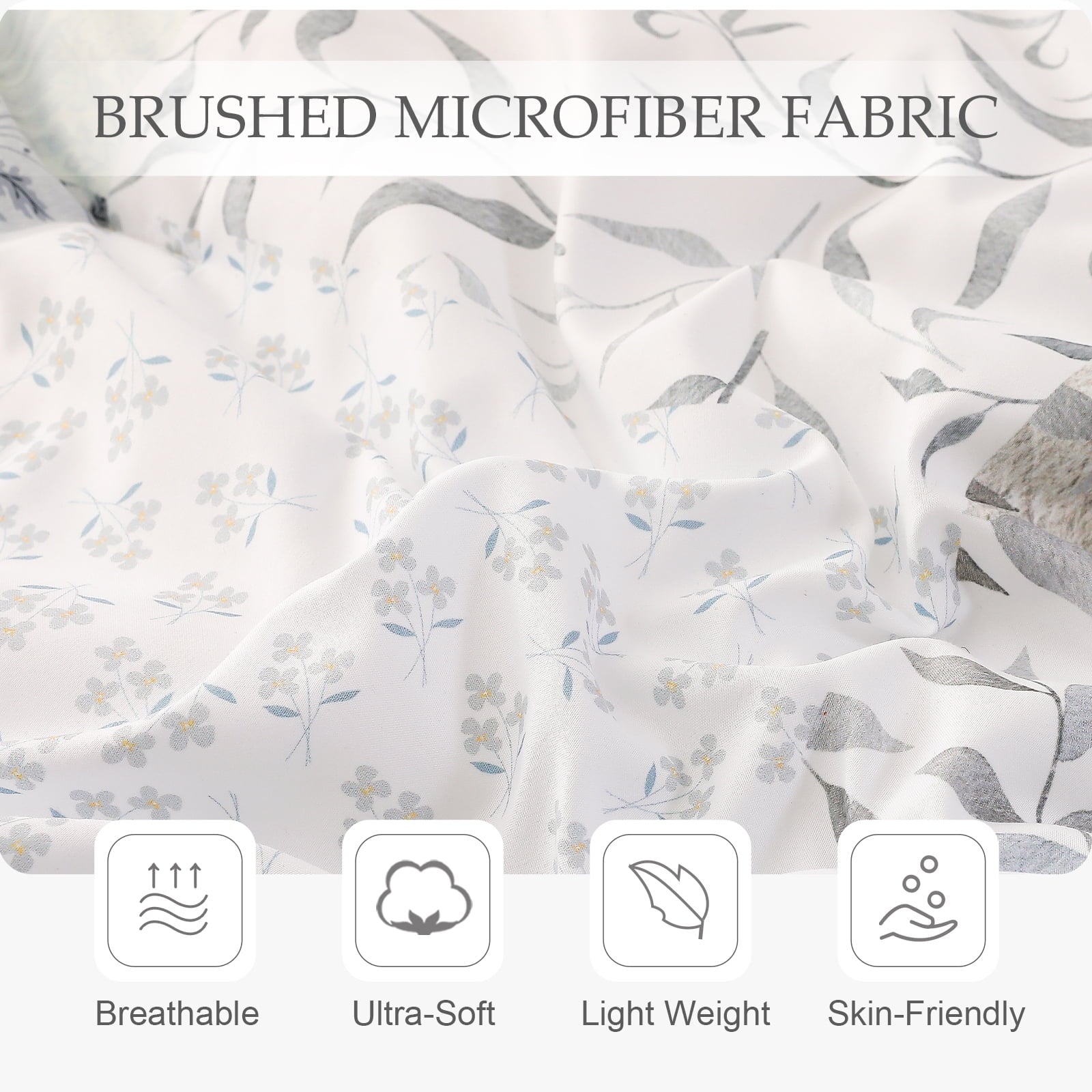 3-Piece Patchwork King Size Comforter Set, Microfiber Bedding Down Alternative Comforter for All Seasons with 2 Pillo... - Image 2