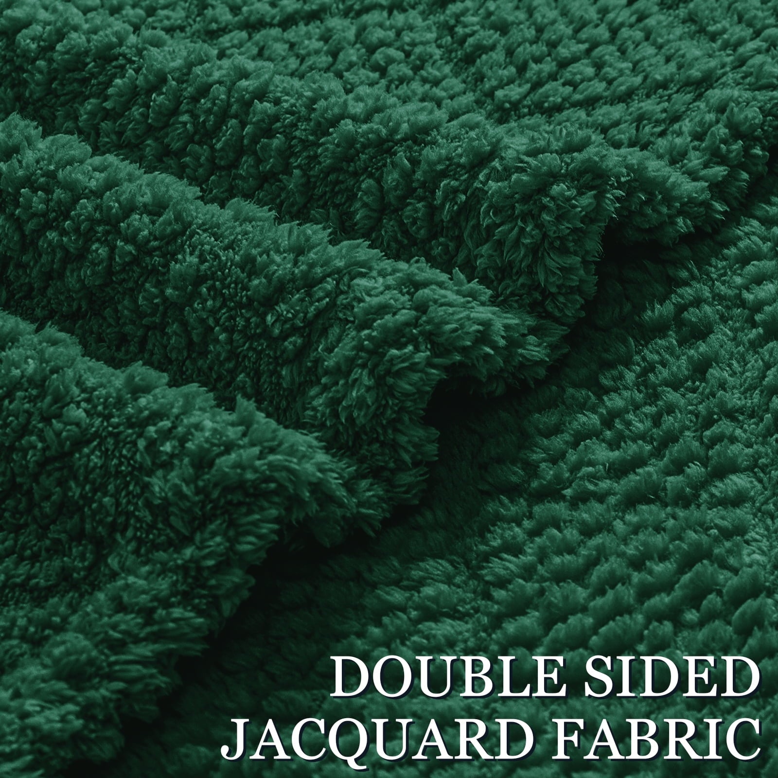 Fuzzy Fleece Throw Blanket for Couch, Bed, Soft Fluffy Jacquard Waffle Blankets for All Season, Lightweight and Warm,... - Image 4