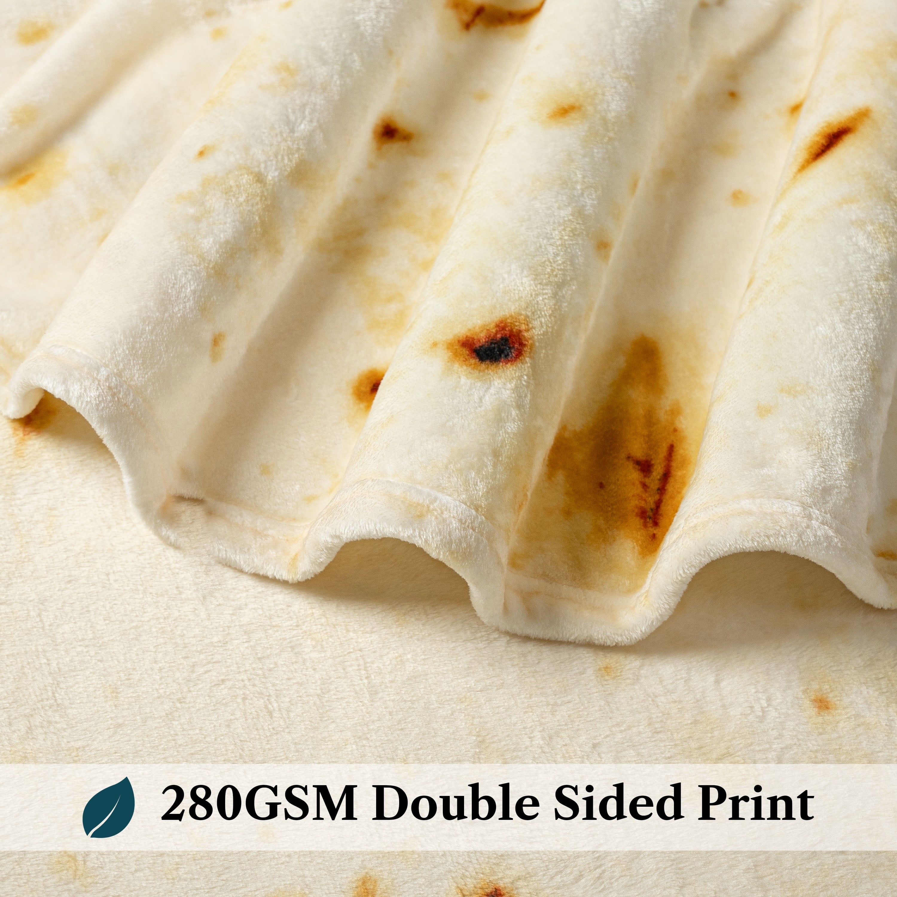 Burrito Tortilla Blanket, Double Sided Taco Flour Wrap Novelty Throw for Adult Kid Teen, Realistic Food Blanket, Funn... - Image 6