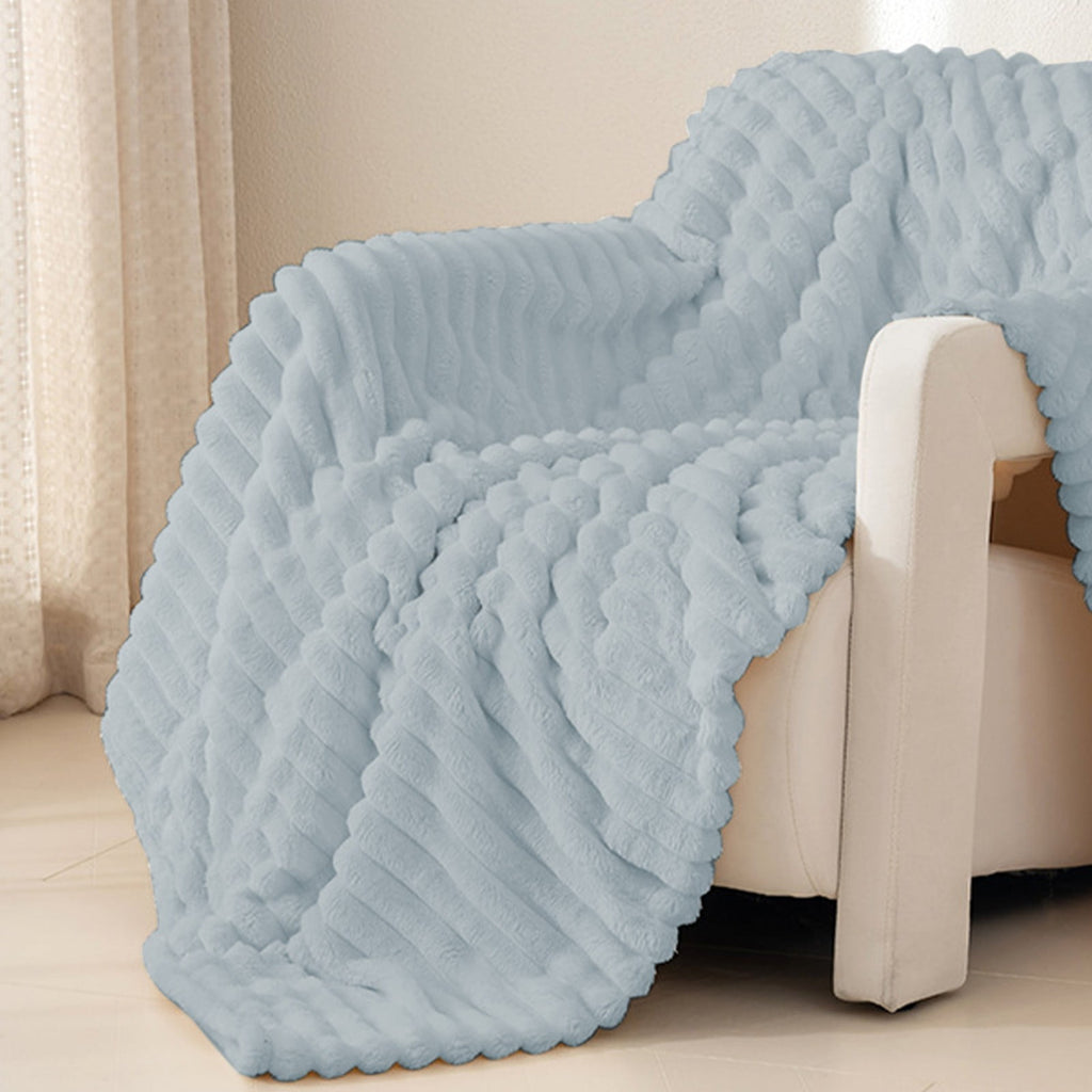 PALIFEUR Flannel Throw Blanket, Extra Large Fleece Blanket, Super Cozy Soft Blankets for Couch Bed, Fall Winter Throw Blanke, 28" x 40",Blue - Image 6