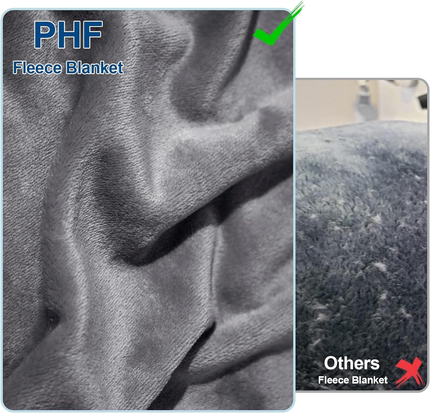 Fleece Throw Blanket, Fuzzy Soft Lightweight Blankets for Bed, Sofa, Suitable for All Season, Grey, 50x60 inches - Image 3