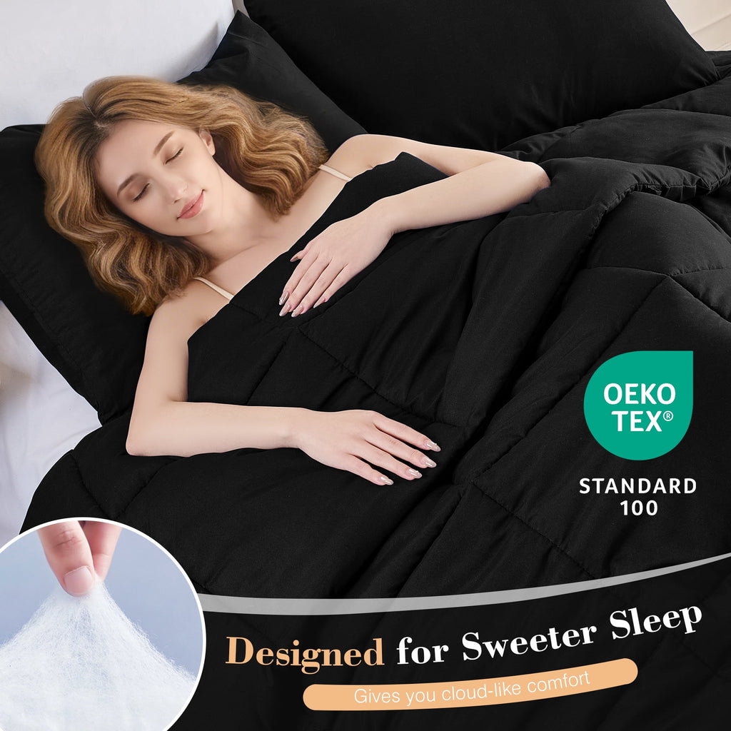 Queen Size Comforter Sets, 3 Piece Soft Quilted Bedding Sets, All-Season Down Alternative Comforter with 2 Pillow Sha... - Image 3