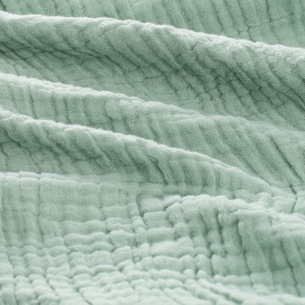 Carriediosa 100% Cotton Muslin Throw Blanket Gauze Blankets for Adults Soft Throws for Bed and Couch, 50" x 70" Sage Green - Image 5