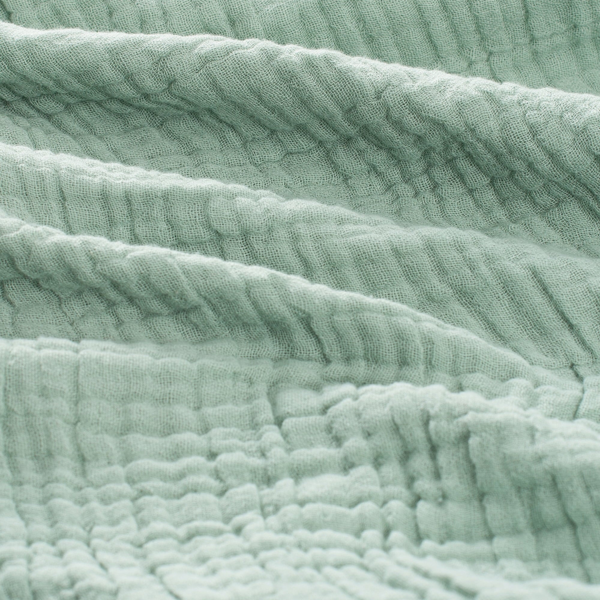 Carriediosa 100% Cotton Muslin Throw Blanket Gauze Blankets for Adults Soft Throws for Bed and Couch, 50" x 70" Sage Green - Image 5