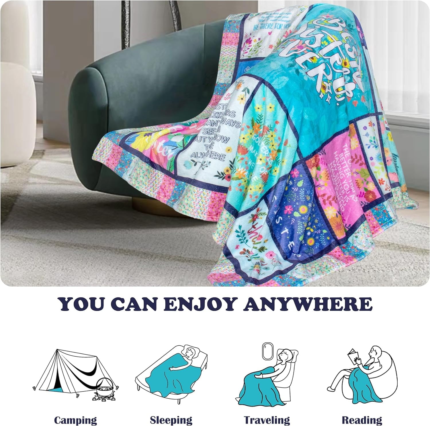 Sister Gifts Blanket for Birthday, Mother's Day, Christmas - Big Sister Gift Ideas - Image 6