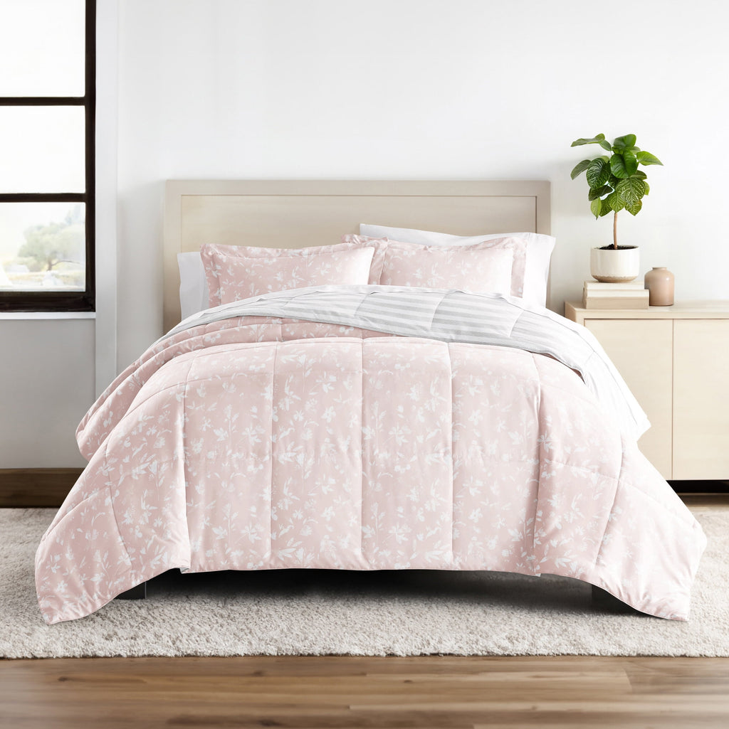All Season Ultra Soft Comforter Set Lightweight Bedding in Pressed Flowers for Full/Queen Size by Comfort Canopy - Image 6