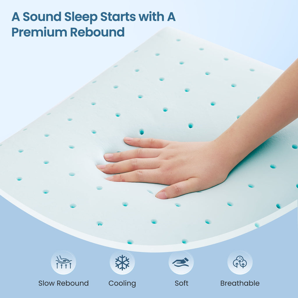 Gel Memory Foam Pillow for Bed, Adjustable Height Bed Pillow with 0.8" Removable Insert, Ergonomic Neck Support for S... - Image 3