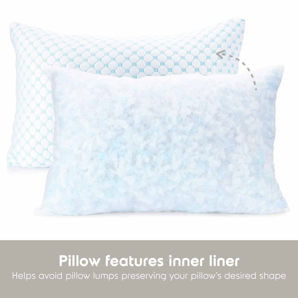 Cooling Pillows for Bed, Memory Foam Bed Pillow, Queen Pillows 20” X 28”, 2 Pack - Image 6