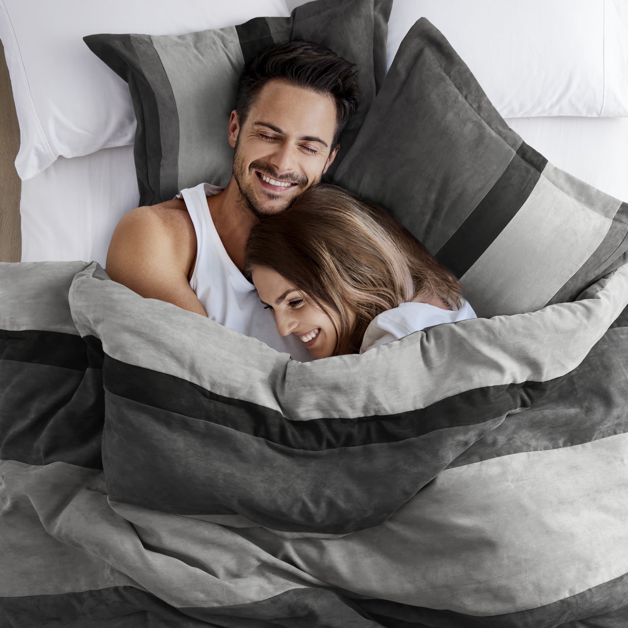 Twin/Twin XL Comforter Set Black, 2 Pieces Faux Suede Comforters Twin/Twin XL Size, Pieced Bedding Comforters Sets, C... - Image 5