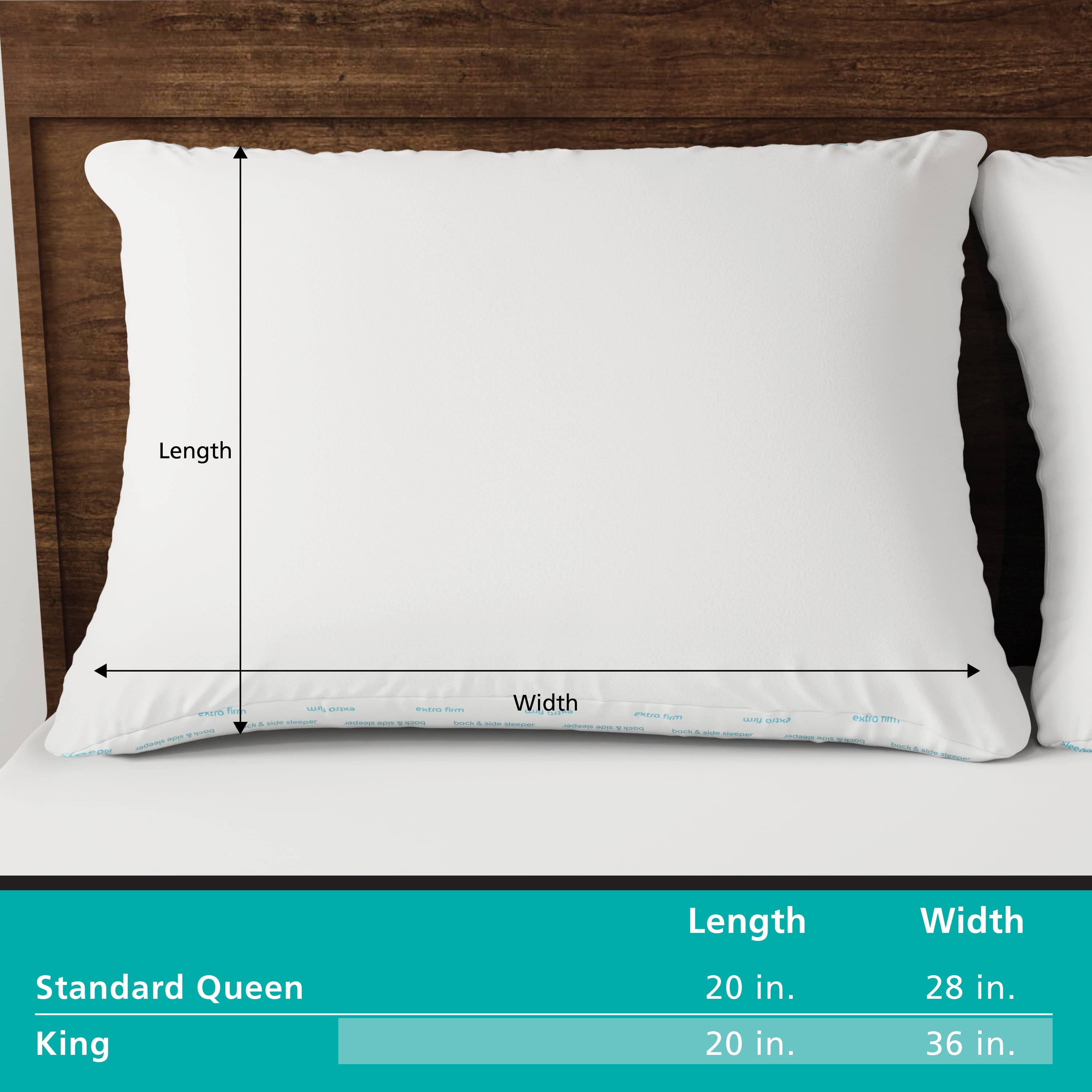 Back & Side Sleeper Bed Pillow, King - Extra Firm Support (4 Pack) - Image 5