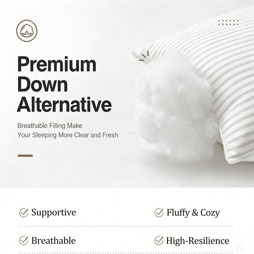 COOKEY Pillow for Bed Standard Size Set of 2 ,Down Alternative Pillows for Sleeping 20x26inch, Luxury Hotel Pillow for Back,Stomach or Side - Image 4
