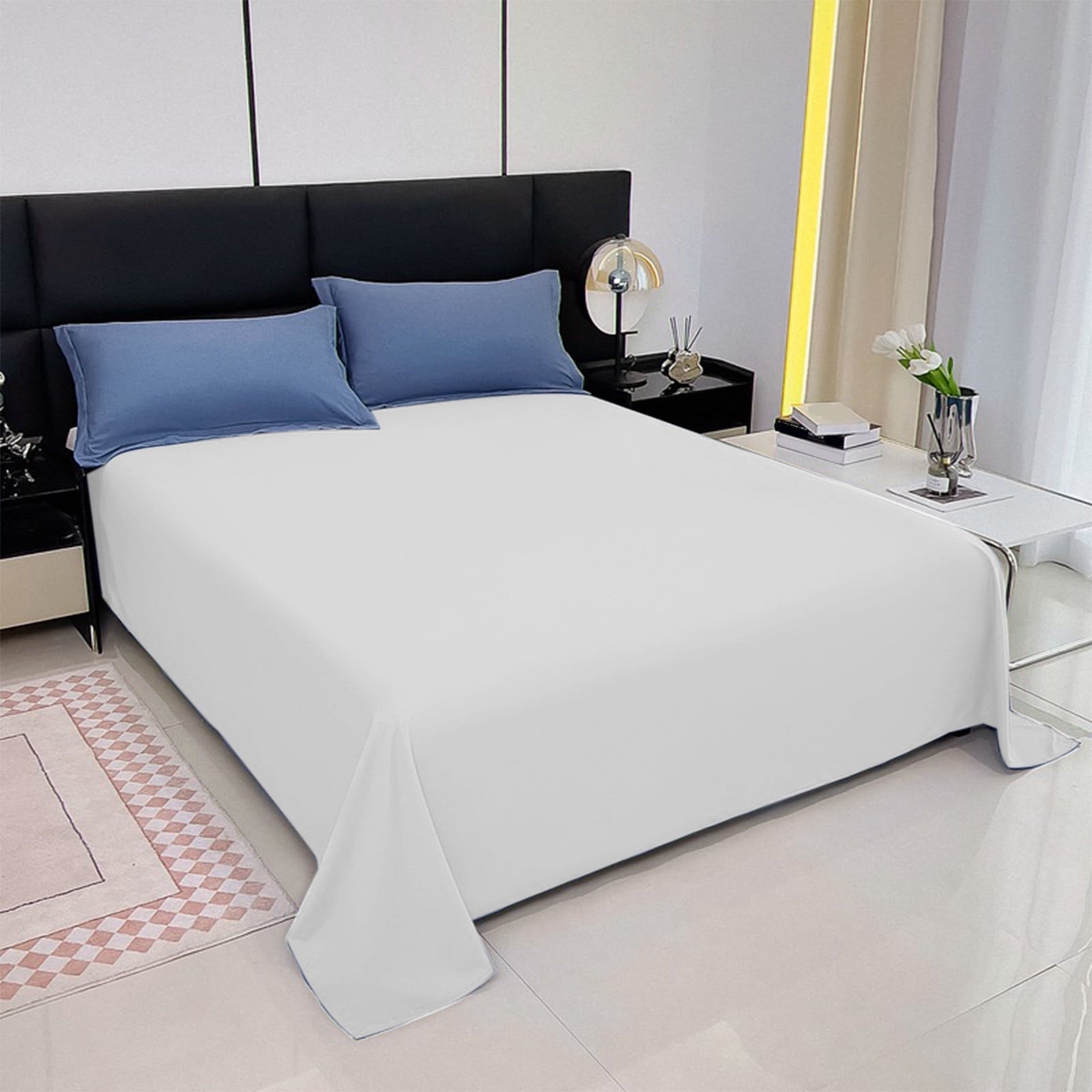 Color Twin Size Flat Sheet - Hotel Quality Top Flat Bed Sheet Only, Ultra Soft, Comfy, Breathable & Cooling - Fade & ... - Image 6