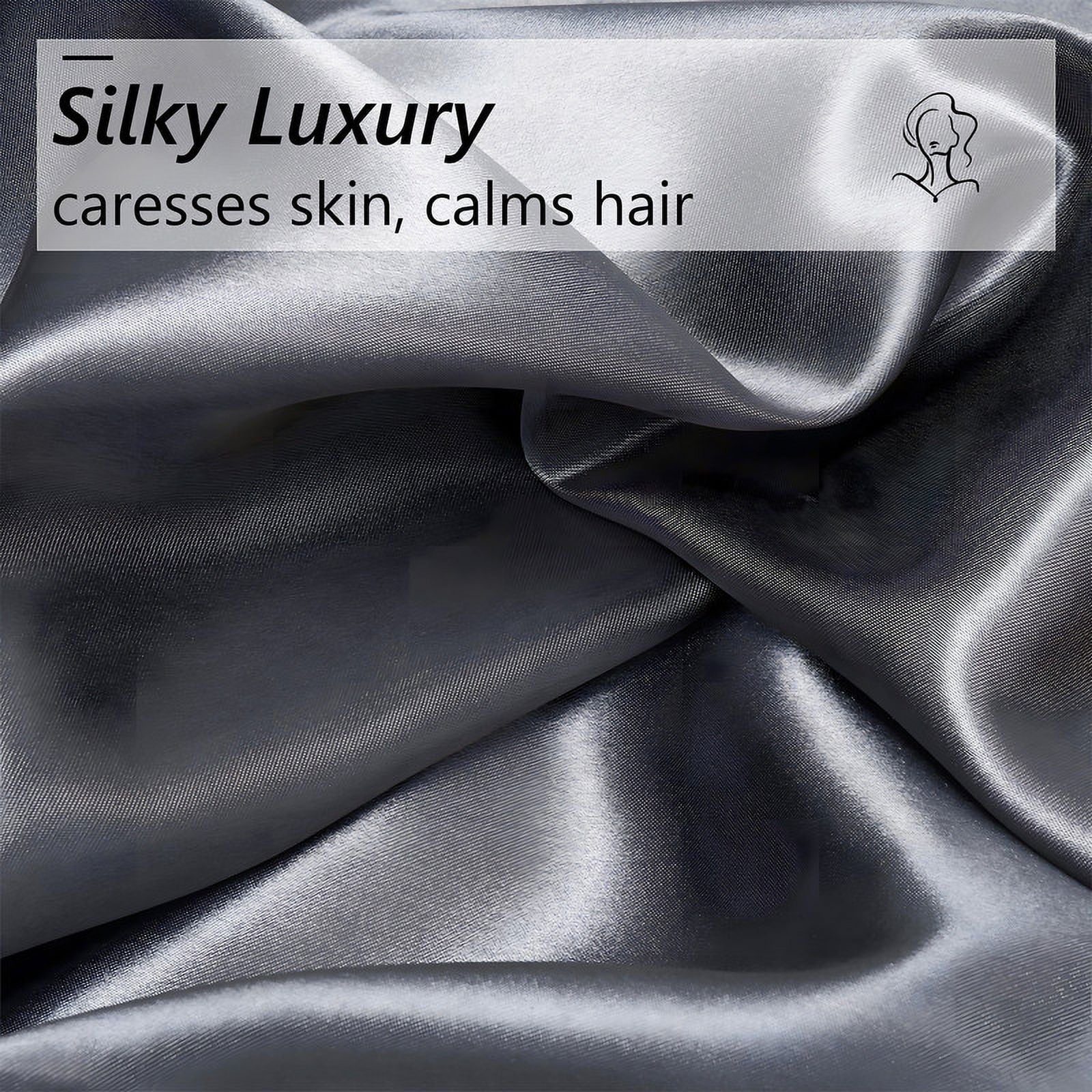 Luxury 5-Piece Satin Sheets Twin Silk Sheets Bed Sheet Set Ultra-Silky & Skin-Friendly Deep Pocket Bed Flat Fitted Sheet - Image 2