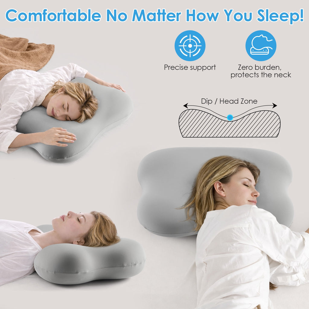 Cervical Pillow Orthopedic Cervical Pillow for Neck Pain Relief, Memory Foam Bed Pillow with Pillowcase, Contour Bed ... - Image 3