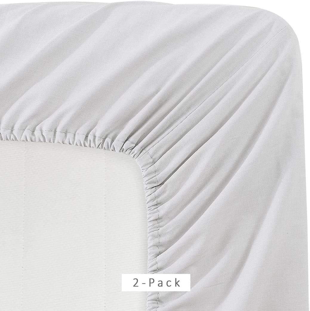 2 Pack Fitted Hospital Bed Sheets with Elastic All Around for a Double Brushed Ultra Soft Breathable 100% Microfiber ... - Image 2