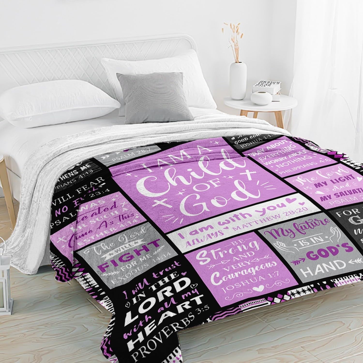 Christian Gifts for Women - Baptism Gifts for Girl - Child of God Blanket - Inspirational Birthday Religious Catholic... - Image 4