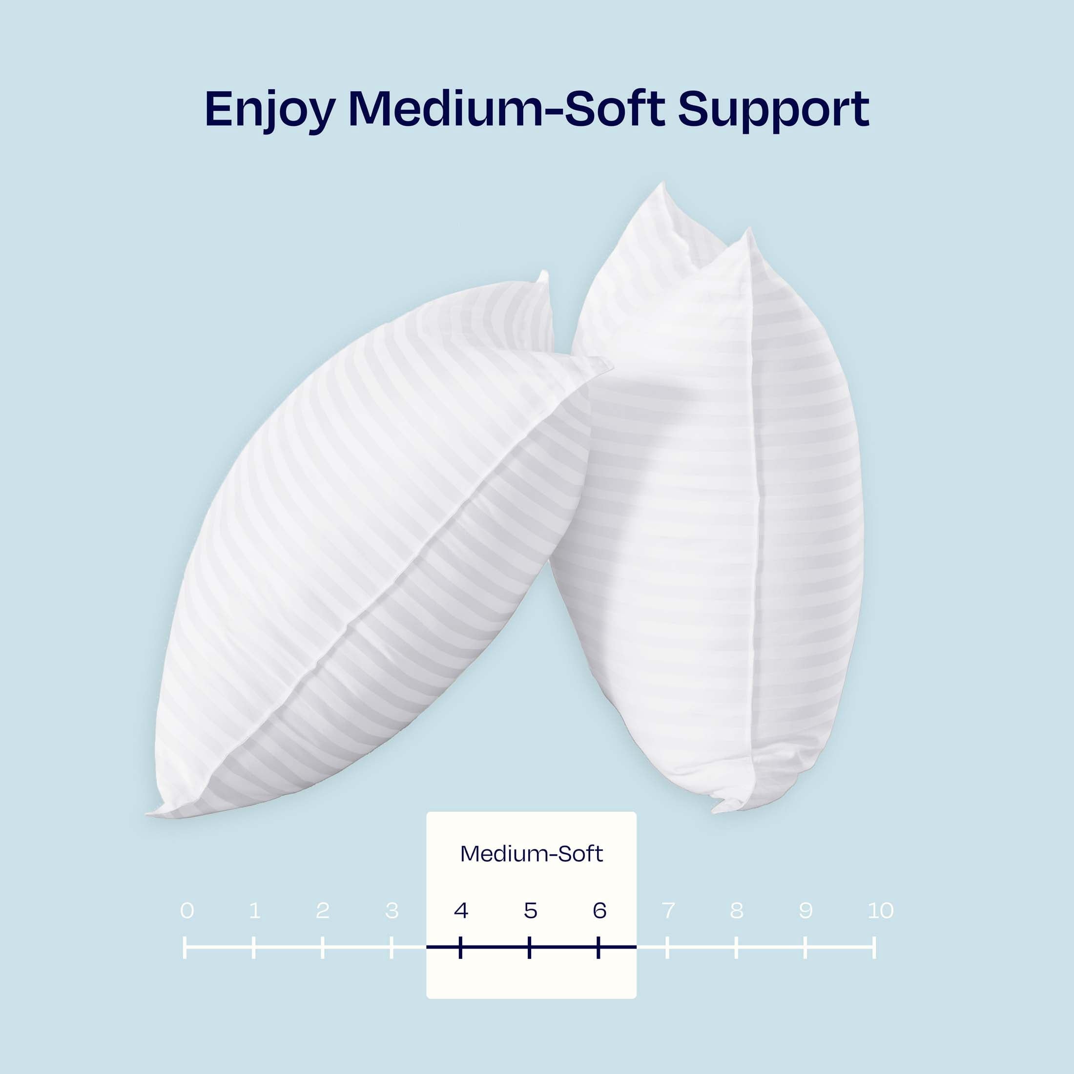 2-Pack Comfort Bed Pillows Standard size set of 2 for Sleeping, Pillows, for Back, Stomach or Side Sleepers, 20 x 26 ... - Image 2