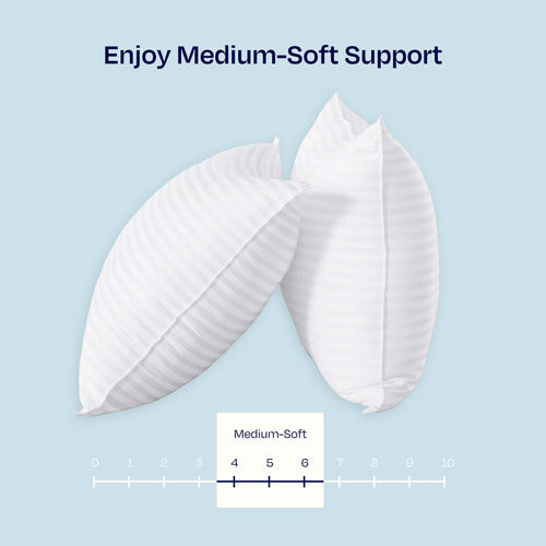 2-Pack Comfort Bed Pillows Standard size set of 2 for Sleeping, Pillows, for Back, Stomach or Side Sleepers, 20 x 26 ... - Image 2