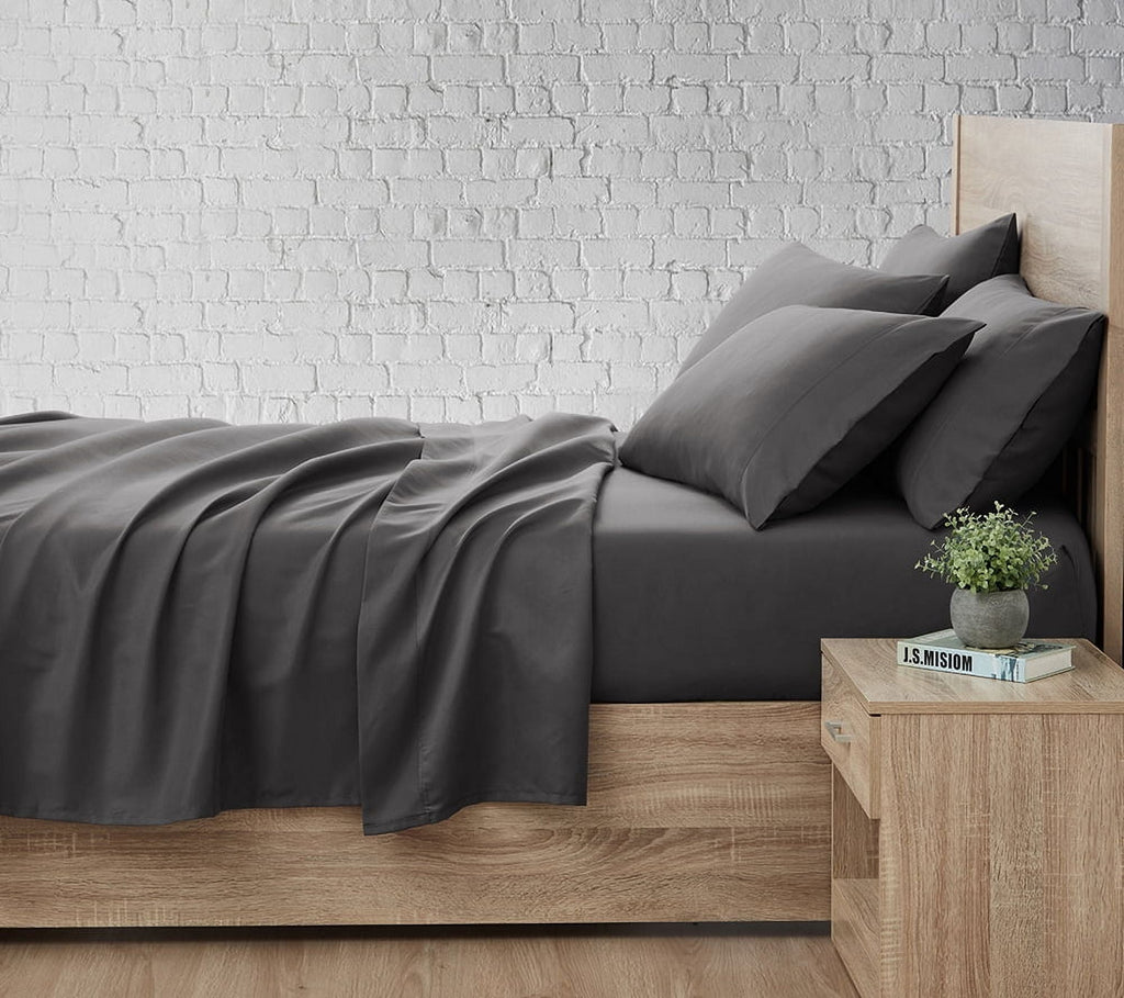 So Soft 3-Piece Dark Gray Sheet Set, Twin - Image 4