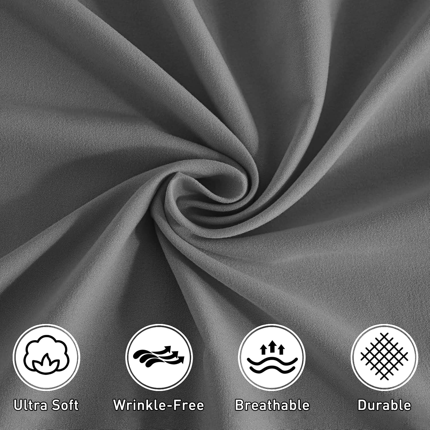 4 Piece Bed Sheet Set, Queen Size Upgraded Cooling Deep Pocket Comfy Breathable Hotel Luxury Bedding, Extra Soft Wrin... - Image 6