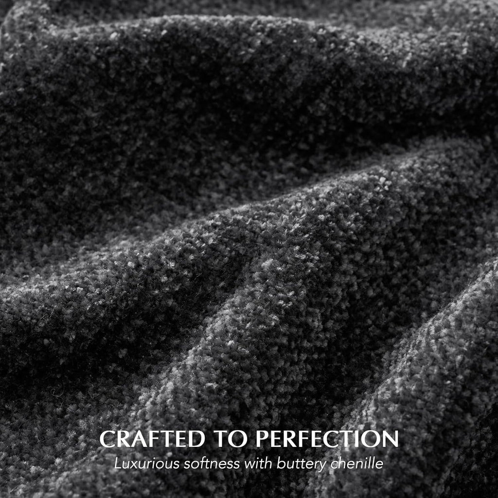 Soft Chenille Throw Blanket for Couch, Cozy Plush Fuzzy Decorative Chenille Knit Throw Blanket with Tassels, Lightwei... - Image 3