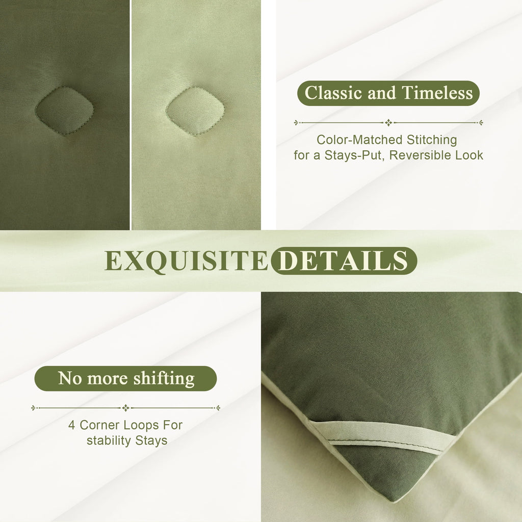 7 Pieces Comforter Set Queen，Bed in A bag，All Seasons Bedding sets with Comforter,Fitted Sheet,Flat Sheet,Pillowcases... - Image 6