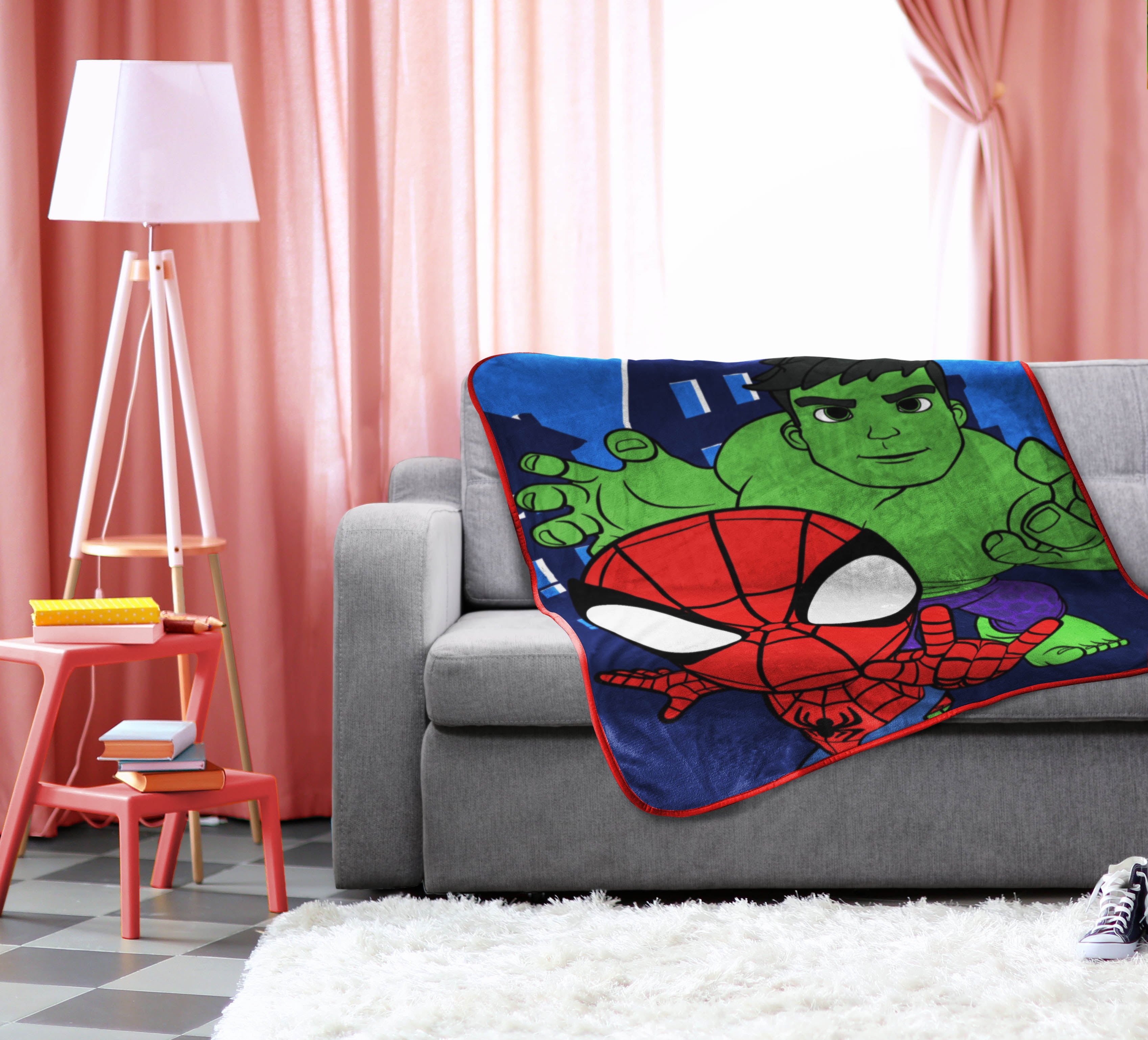 Spidey & His Amazing Friends Kids Throw, 46 x 60, Microfiber, Blue, Marvel - Image 6