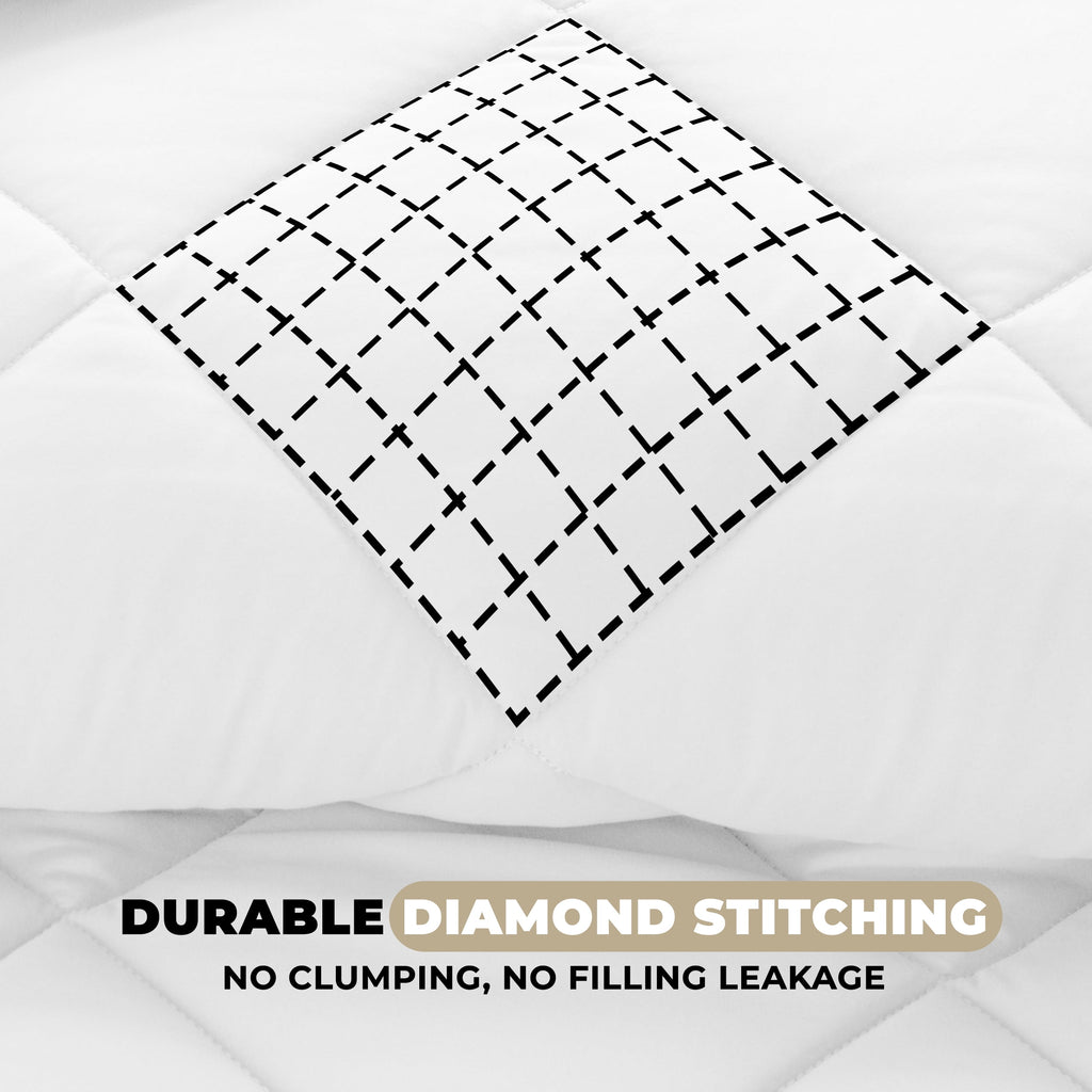 Lux Decor All-Season Comforter Sets Twin Size 2 PC, Reversible Bedding Set with Diamond Quilted Design Comforter and 1 Pillow Sham, Lightwei - Image 4