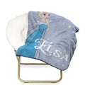 Frozen Winter Frost Adventures Kids Blue & Purple Coral Fleece Throw Blanket, 46" x 60" - Image 2