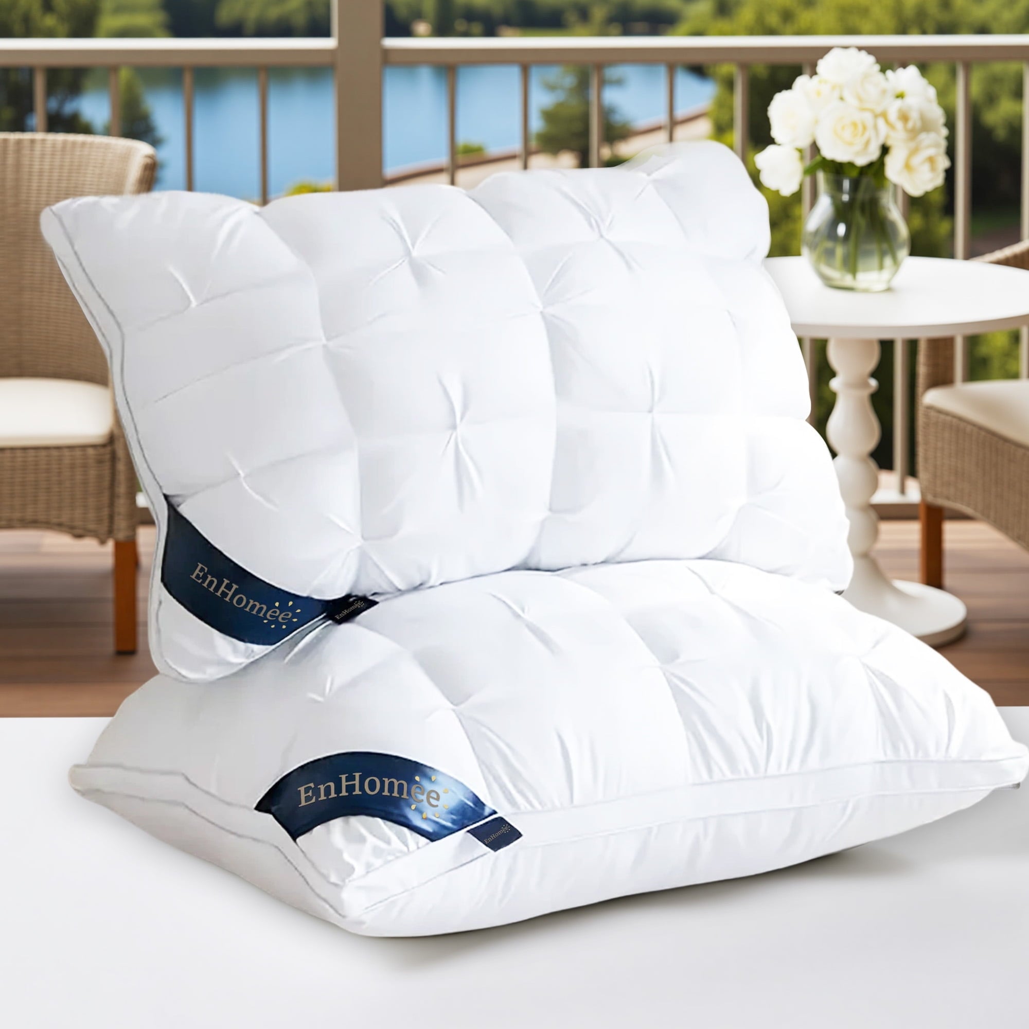 2-Pack Luxurious Hotel-Quality ,Resistant to Flattening, All-Season,White - Image 5